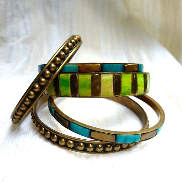 4 earrings and 5 bangles - antique finish - Picture 4 of 8